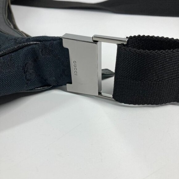 GUCCI GGCanvas Shoulder Bag Black CanvasxLeather 122790 - Picture 9 of 15